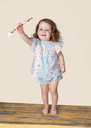 FLUTTER SLEEVE PATCHWORK PRINT BLOOMER SET