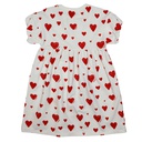 HEART PRINT SHORT SLEEVE DRESS