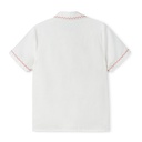 SHORT SLEEVE SHIRT WITH EMBROIDERY TRIMS