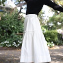 WHITE RUFFLE SKIRT