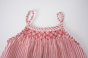 STRIPED MAXI DRESS WITH SMOCKING