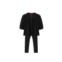 HIGH YOKE ROBE SET WITH EMBROIDERY