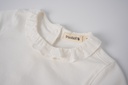Short Sleeve Onesie With Ruffle Neck