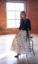 FLORAL SKIRT WITH SIDE TIE