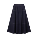 CIRCLE SKIRT WITH EMBROIDERED POCKETS