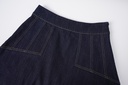 CIRCLE SKIRT WITH EMBROIDERED POCKETS