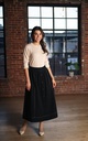 CIRCLE SKIRT WITH CENTER BUTTONS