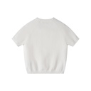 SHORT SLEEVE RUFFLE COLLAR SWEATER