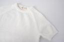 SHORT SLEEVE RUFFLE COLLAR SWEATER
