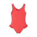 CENTER HEART BATHING SUIT WITH RUFFLE