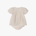EMBROIDERED PUFF SLEEVE BLOOMER SET