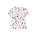 Ruffle Collar Floral Blouse