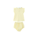 Pintuck Bloomer Set With Collar