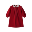 WOOL DRESS WITH CROCHET COLLAR