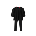 HIGH YOKE ROBE SET WITH EMBROIDERY