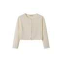 CARDIGAN WITH SCALLOPED EDGING