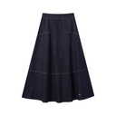 CIRCLE SKIRT WITH EMBROIDERED POCKETS