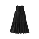 TAFFETA MIDI JUMPER WITH SHOULDER TIE