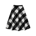 WOOL PLAID MIDI SKIRT
