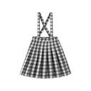 CHECKERED PLEATED SUSPENDER SKIRT
