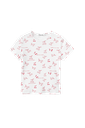 Short Sleeve Cherry Printed T-Shirt