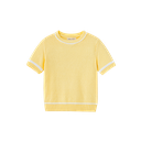 Short Sleeve Sweater With Trim