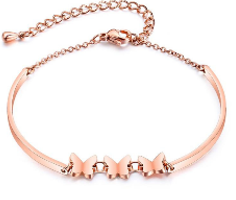 [BS-AJ8-RG] Butterfly Bangle