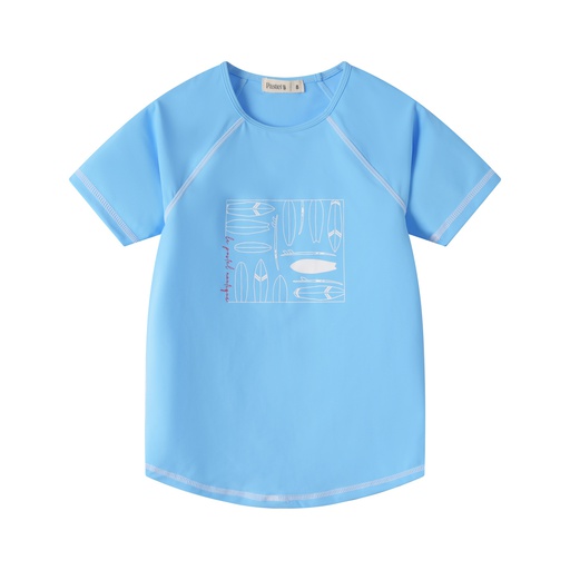 [S25-SBTB501-AQ] CENTER PRINT SWIM SHIRT