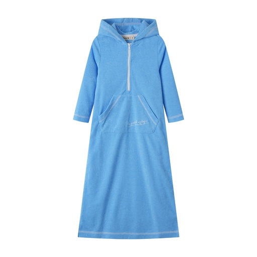 [S25-SCB501-AQ] HOODED PONCHO WITH CENTER POCKET