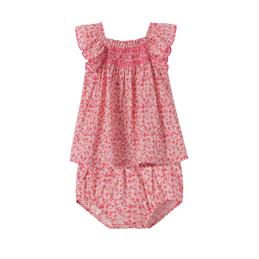 [S25-MBG505-PF] FLORAL FLUTTER SLEEVE TODDLER SET