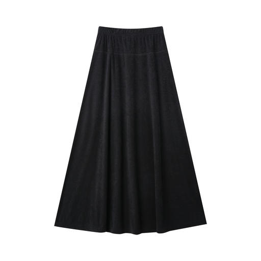 [S25-SBST501-BK] TERRY MAXI SKIRT