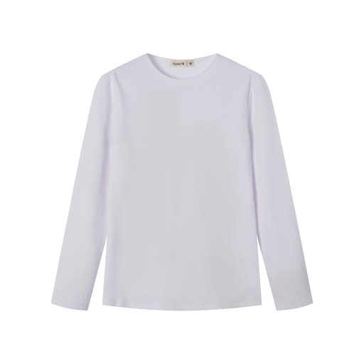 [BS-TS15-WH] RIBBED LONG SLEEVE TEE