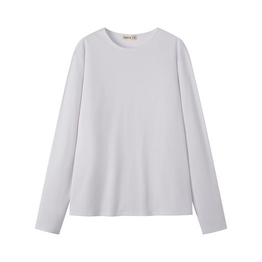 [BS-TS18-WH] TEEN RIBBED LONG SLEEVE T-SHIRT