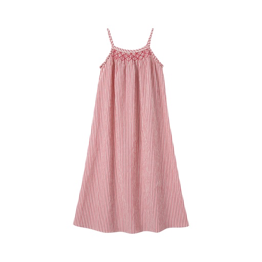 [S25-KG503-SS] STRIPED MAXI DRESS WITH SMOCKING