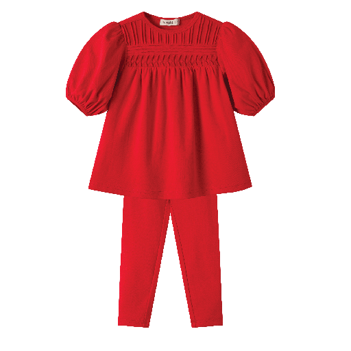 [S25-KBG504-RD] HIGH YOKE TUCKS ROBE SET