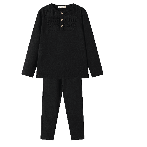 [S25-KB504-BK] ROBE SET WITH TUCKS