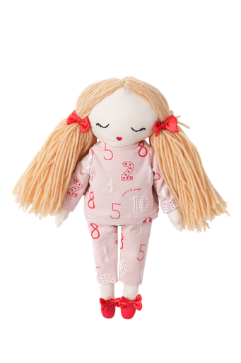 [S25-WAD6-LP-O/S] NUMERICAL PRINT PAJAMA DOLL