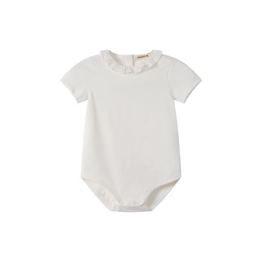 [BS-ONRFLSHRT] Short Sleeve Onesie With Ruffle Neck