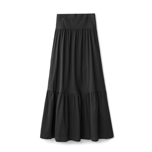 Long Knit Tiered Skirt