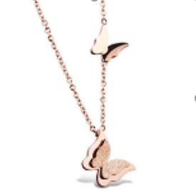 [BS-AJ1-RG] Kids Butterfly Necklace