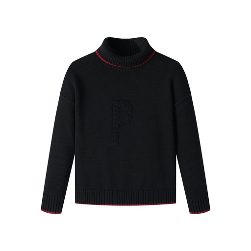 "P" EMBLEM TURTLENECK SWEATER