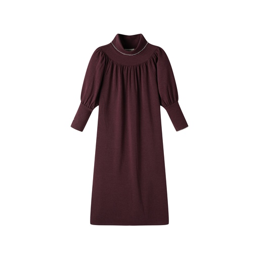 ROUND YOKE MAXI DRESS