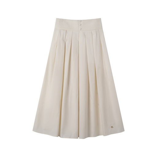 SOFT PLEATED SKIRT WITH TUCKS