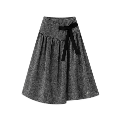 WRAP SKIRT WITH BOW