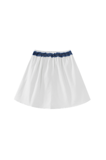 Circle Skirt With Contrasting Smocked Waist