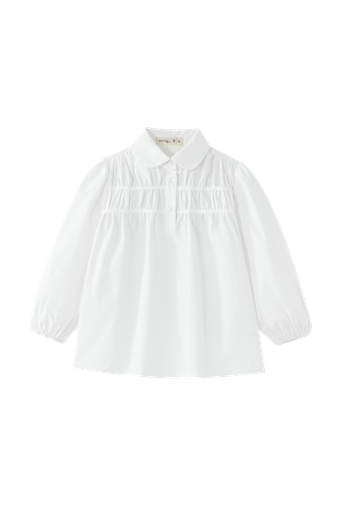Peter Pan Collared Blouse With Tucks
