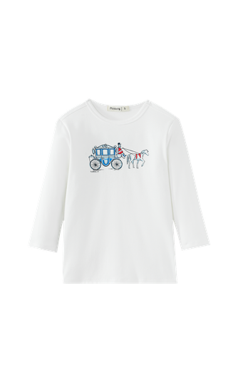 Horse And Buggy Printed T-Shirt