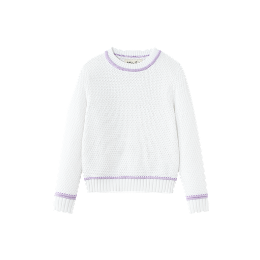 Long Sleeve Sweater With Trim
