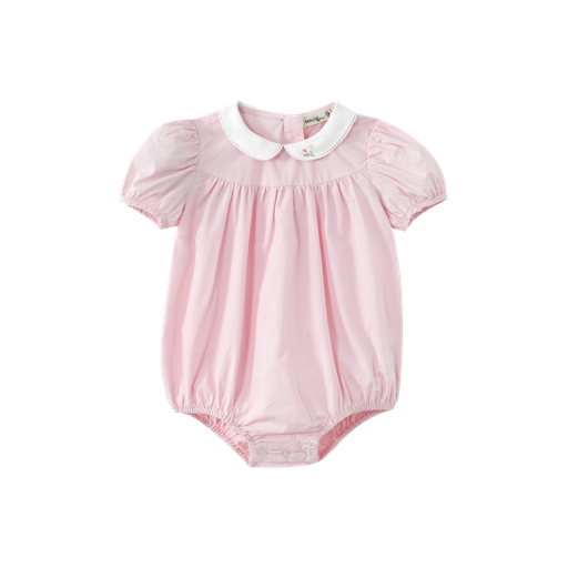 Embroidered Collar Romper