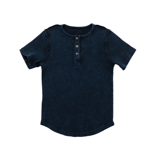 Rib Knit S/S Henley